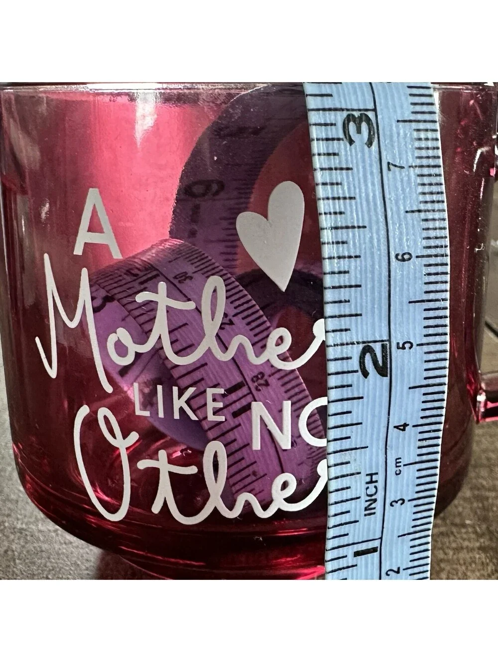 A Mother Like No Other Red Glass Coffee Mug Tea Cup 3
